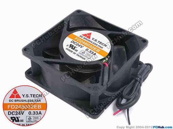 80441 Y.S TECH FD248032EB Server - Square Fan sq80x80x32, w475x2, 24V 0.33A Y.S TECH FD248032EB Server - Square Fan 