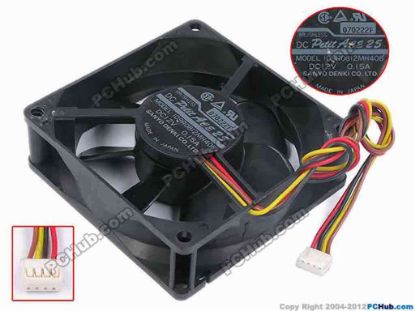 80489 Sanyo Denki 109R0812MH408 Server - Square Fan sq80x80x25, w265x4x4, 12V 0.15A Sanyo Denki 109R0812MH408 Server - Square Fan 