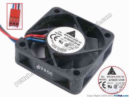 80605 Delta Electronics AFB0512HB Server - Square Fan -F00, sq50x50x15, w200x3x3, 12V 0.15A Delta Electronics AFB0512HB Server - Square Fan 