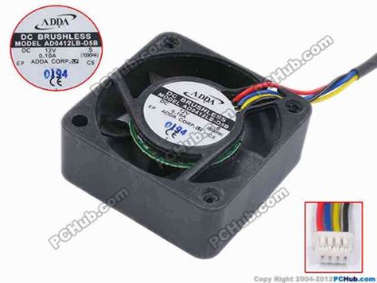 80637 ADDA AD0412LB-D5B Server - Square Fan S, 1000H4, sq40x40x15, w190x4x4, 12V 0.1A ADDA AD0412LB-D5B Server - Square Fan 