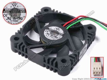 80639 Aurics DFB501012M70T Server - Square Fan sq50x50x10, w205x3x3, 12V 0.09A Aurics DFB501012M70T Server - Square Fan 