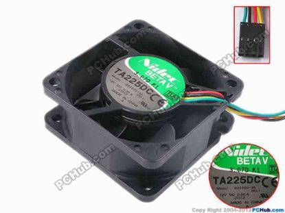 80720 Nidec B35200-35 Server - Square Fan DEL1, sq60x60x25, w100x4x4, 12V 0.22A. Nidec B35200-35 Server - Square Fan 