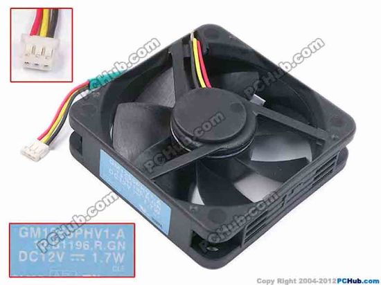 80736 SUNON GM1255PHV1-A Server - Square Fan 13.B1196.R.GN, sq55x55x15, w60x3x3, 12V 1.7W SUNON GM1255PHV1-A Server - Square Fan 