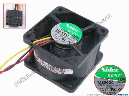 80763 Nidec B35456-58DEL1 Server - Square Fan XJ549, sq50x50x32, w170x3x5, 12V 0.06A Nidec B35456-58DEL1 Server - Square Fan 