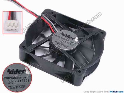 80764 Nidec D06R-07B3S1 01A Server - Square Fan sq70x65x15, w70x3x3, 7V 0.04A Nidec D06R-07B3S1 01A Server - Square Fan 