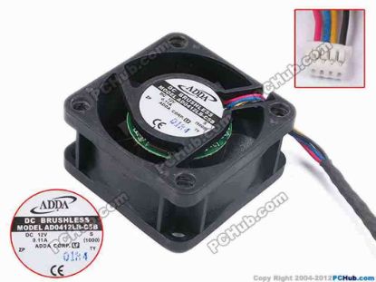 80774 ADDA AD0412LB-C5B Server - Square Fan S, 1000, sq40x40x20, w185x3x3, 12V 0.11A ADDA AD0412LB-C5B Server - Square Fan 