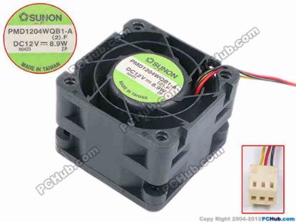 80780 SUNON PMD1204WQB1-A Server - Square Fan (2).F, sq40x40x28, w80x3x3, 12V 8.9W SUNON PMD1204WQB1-A Server - Square Fan 