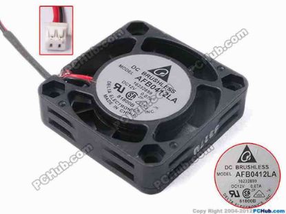 80975 Delta Electronics AFB0412LA Server - Square Fan sq40x40x10, w65x2x2, 12V 0.07A Delta Electronics AFB0412LA Server - Square Fan 
