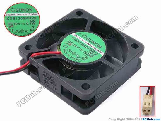 81018 SUNON KDE1205PHV3 Server - Square Fan MS, sq50x50x15, w200x2x2, 12V 0.7W SUNON KDE1205PHV3 Server - Square Fan 