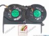 81051 ADDA AB5805HX-QBB Cooling Fan  CWSP71, w35x8x6, 5V 0.40A, bare, dual fan ADDA AB5805HX-QBB Cooling Fan  