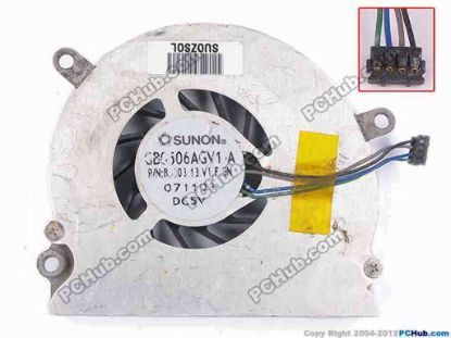 81059 SUNON GB0506AGV1-A Cooling Fan  B3303.13.V1.F.GN, w10x4x4, 5V, Bare fan SUNON GB0506AGV1-A Cooling Fan  