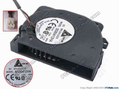 81118 Delta Electronics BSB0412HA Server - Blower Fan -SM04, bw52x40x10, w205x2x2, 12V 0.3A Delta Electronics BSB0412HA Server - Blower Fan 