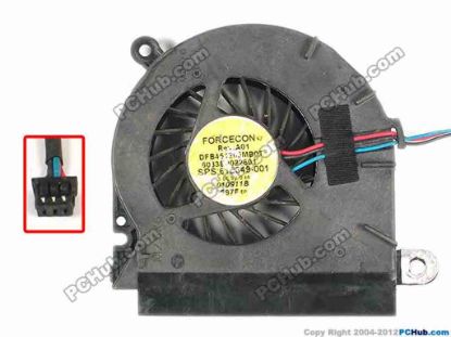 81121 Forcecon DFB451205MB0T Cooling Fan  6033B0022601, w55x3x3, 5V 0.4A, Bare fan Forcecon DFB451205MB0T Cooling Fan  