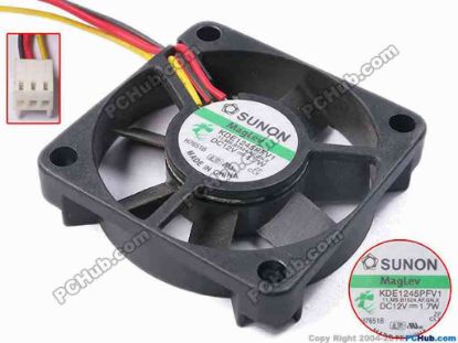 81122 SUNON KDE1245PFV1 Server - Square Fan 11.MS.B1524.AF.GN.X, sq45x45x10, w55x3x3, 12V 1.7W SUNON KDE1245PFV1 Server - Square Fan 