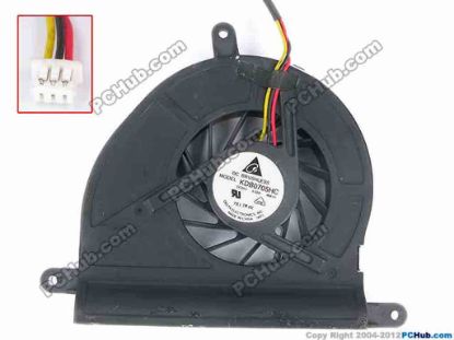 81173 Delta Electronics KDB0705HC Cooling Fan   -WA10, w45x3x3, 5V 0.32A, Bare fan Delta Electronics KDB0705HC Cooling Fan  