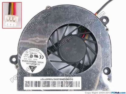 81174 Delta Electronics KSB06105HA Cooling Fan  -9L36, w35x3x3, 5V 0.40A, Bare fan Delta Electronics KSB06105HA Cooling Fan  