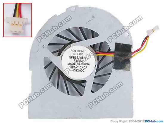 81176 Foxconn NFB55A05H Cooling Fan  F1FA3, NDU00, w15x3x3, 5V 0.40A, Bare fan Foxconn NFB55A05H Cooling Fan  