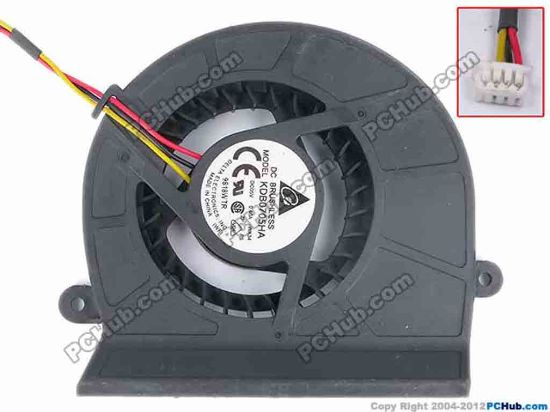 81177 Delta Electronics KDB0705HA Cooling Fan  -WA34, w30x3x4, 5V 0.40A, Bare fan Delta Electronics KDB0705HA Cooling Fan  