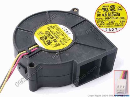 81181 Japan Servo MBDC12H4P-926 Server - Blower Fan bw75x75x30, w130x3x3, 12V 0.38A Japan Servo MBDC12H4P-926 Server - Blower Fan 