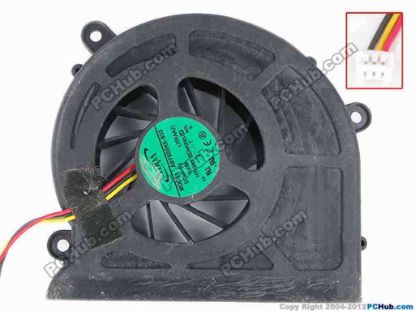 81187 ADDA AB7505HX-S03 Cooling Fan  JSRAA2, w25x3x3, 5V 0.40A, Bare fan ADDA AB7505HX-S03 Cooling Fan  