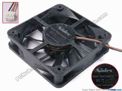 81204 Nidec D06R-12SS7 01 Server - Square Fan sq60x60x15, w55x2x3, 12V 0.08A Nidec D06R-12SS7 01 Server - Square Fan 