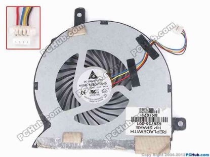 81205 Delta Electronics KSB06105HB Cooling Fan  -AD38, w30x4x4, 5V 0.40A, Bare fan Delta Electronics KSB06105HB Cooling Fan  