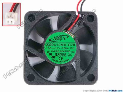81228 ADDA AD0412MX-G70 Cooling Fan  TJ, size:40x10, w105x2x2, 12V 0.08A, Bare ADDA AD0412MX-G70 Cooling Fan  