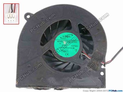 81229 ADDA AB7005HX-CD3 Cooling Fan  CWTZSV, w60x3x3, 5V 0.50A, Bare fan ADDA AB7005HX-CD3 Cooling Fan  