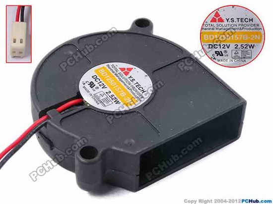 81247 Y.S TECH BD1250157B-2N Server - Blower Fan bw51x51x15, w55x2x2, 12V 2.52W Y.S TECH BD1250157B-2N Server - Blower Fan 