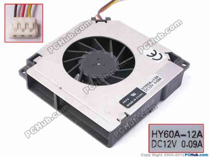81253 SEPA HY60A-12A Server - Blower Fan bw60x60x12, w80x3x3, 12V 0.09A SEPA HY60A-12A Server - Blower Fan