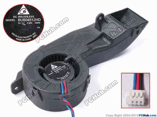 81280 Delta Electronics BUB04512HD Server - Blower Fan -SM00, bw100x45x20, w70x3x4, 12V 0.2A Delta Electronics BUB04512HD Server - Blower Fan 