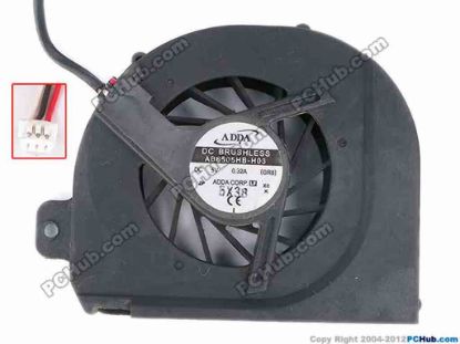 81281 ADDA AB6505HB-H03 Cooling Fan  GR8, w40x3x3, 5V 0.32A, Bare fan ADDA AB6505HB-H03 Cooling Fan  