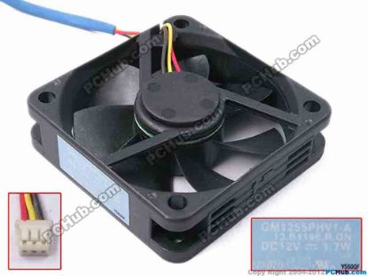81330 SUNON GM1255PHV1-A Server - Square Fan 13.B1196.R.GN, sq55x55x15, w210x3x3, 12V 1.7W SUNON GM1255PHV1-A Server - Square Fan 