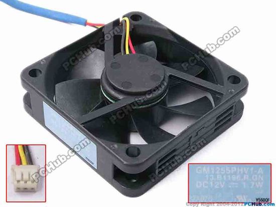 81330 SUNON GM1255PHV1-A Server - Square Fan 13.B1196.R.GN, sq55x55x15, w210x3x3, 12V 1.7W SUNON GM1255PHV1-A Server - Square Fan 