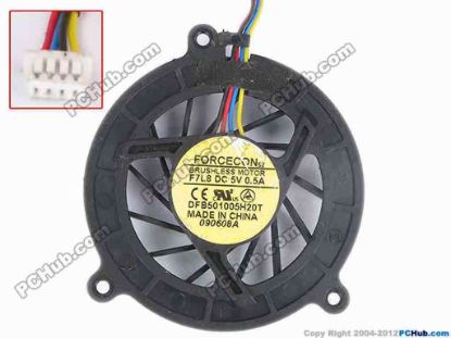 81355 Forcecon DFB501005H20T Cooling Fan  F7L8, size: 53x12, w45x4x4, 5V 0.50A, Bare fan Forcecon DFB501005H20T Cooling Fan  