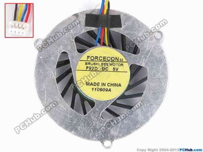 81356 Forcecon DFS450805MB0T Cooling Fan  F92D, size: 50x11, w80x4x4, 5V 0.4A, Bare fan Forcecon DFS450805MB0T Cooling Fan  