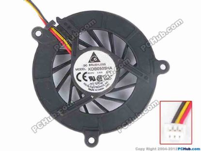 81362 Delta Electronics KDB0505HA Cooling Fan  -6L88, size: 53x12, w50x3x3, 5V 0.4A, Bare fan Delta Electronics KDB0505HA Cooling Fan  