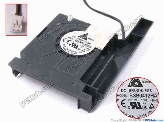 81364 Delta Electronics BSB0412HA Server - Blower Fan -SM06, bw93x63x18, w120x2x2, 12V 0.3A Delta Electronics BSB0412HA Server - Blower Fan