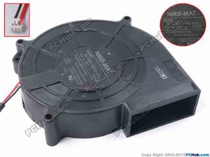 81407 NMB-MAT / Minebea BT1002-B042-00L Server - Blower Fan 01, bw106x100x25, w130x3x3, 12V 0.25A NMB-MAT / Minebea BT1002-B042-00L Server - Blower Fan 