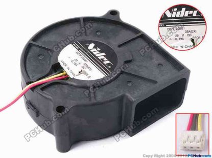 81456 Nidec D07F-20SS1 Server - Blower Fan 02A(EX), bw75x75x30, w200x3x3, 20V 0.19A Nidec D07F-20SS1 Server - Blower Fan 