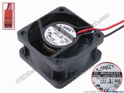81462 ADDA AD0412HB-C50 Server - Square Fan sq40x40x20, w225x2x2, 12V 0.1A ADDA AD0412HB-C50 Server - Square Fan 