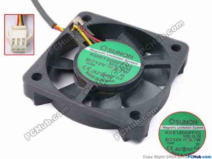 81482 SUNON KDE1205PFV3 Server - Square Fan MS.G.M, sq50x50x10, w230x3x3, 12V 0.7W SUNON KDE1205PFV3 Server - Square Fan 