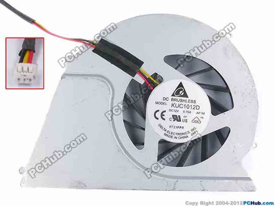 81523 Delta Electronics KUC1012D Cooling Fan  -AF1M, w85x3x3, 12V 0.75A, Bare fan Delta Electronics KUC1012D Cooling Fan  