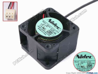 81528 Nidec D04XL-12P2G Server - Square Fan 6904K, sq40x40x28, w305x2x3, 12V 0.29A Nidec D04XL-12P2G Server - Square Fan 