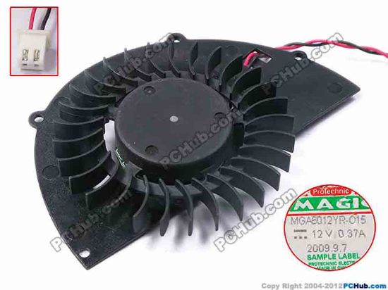 81603 Protechnic Magic MGA6012YR-O15 Server - Round Fan dia80x60x12, w125x2x2, 12V 0.37A Protechnic Magic MGA6012YR-O15 Server - Round Fan 