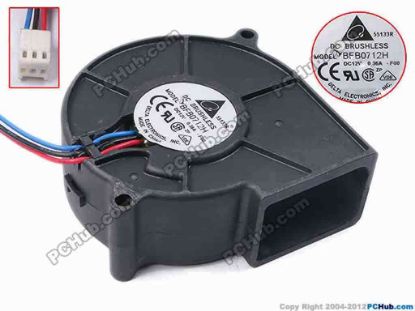 81849 Delta Electronics BFB0712H Server - Blower Fan -F00, bw75x75x30, w170x3x3, 12V 0.36A Delta Electronics BFB0712H Server - Blower Fan