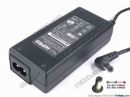 81933 HIPRO HP-OD042D03 AC Adapter 5V-12V 12V 3.5A, 5.5/2.5mm, 2-Prong HIPRO HP-OD042D03 AC Adapter 5V-12V <span class="span11" id="ctl00_ContentPlaceHolder1_ItemDesc1_lblItemDescription">
<div>AC Adapter Model: HP-OD042D03</div>
<div></div>
<div>INPUT: 100-240V~ 50-60Hz, 1.5A</div>
<div>OUTPUT: 12V 3.5 40W</div>
<div>Connecter size: Int. Diameter: 2.5mm<br />
 Diameter: 5.5mm</div>
<div><br />
*Please take note, 3 wire&nbsp; AC <a shape="rect" href="http://www.pchub.com/uph/category/356/Power-Core.html"><font color="#810081">power cord</font></a> not included.<br />
</div></span>