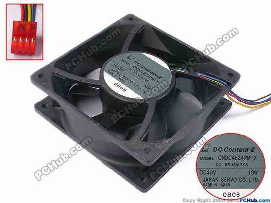 81945 Japan Servo CNDC48Z4PM-X Server - Square Fan SQ120x120x38, w275x4x4, 48V 10W Japan Servo CNDC48Z4PM-X Server - Square Fan 