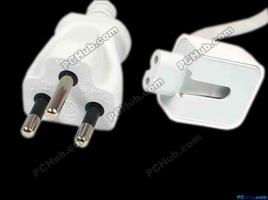 81953 Apple Common Item (Apple) Power Cord - 2 Wire  Volex APC7Q. TI16S3. 16A 250V~ Apple Common Item (Apple) Power Cord - 2 Wire  This Apple Connector AC power cord with EU 3-pin Plug (TI16S3) for Mac laptop AC adapter