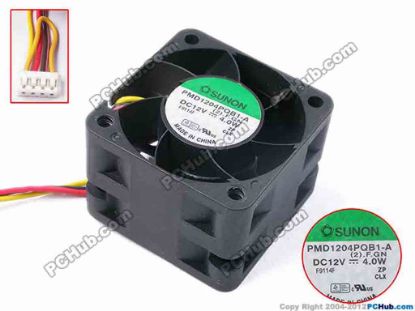 81960 SUNON PMD1204PQB1-A Server - Square Fan (2).F.GN, sq40x40x28, w140x5x4, 12V 4W SUNON PMD1204PQB1-A Server - Square Fan 